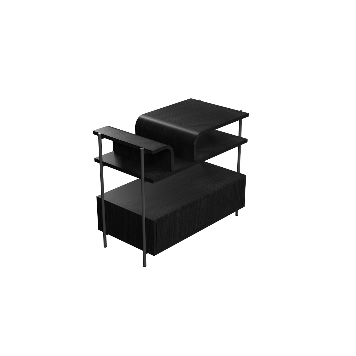 Table de chevet Accord Lighting F1029.44 Cascade Accord couleur anthracite