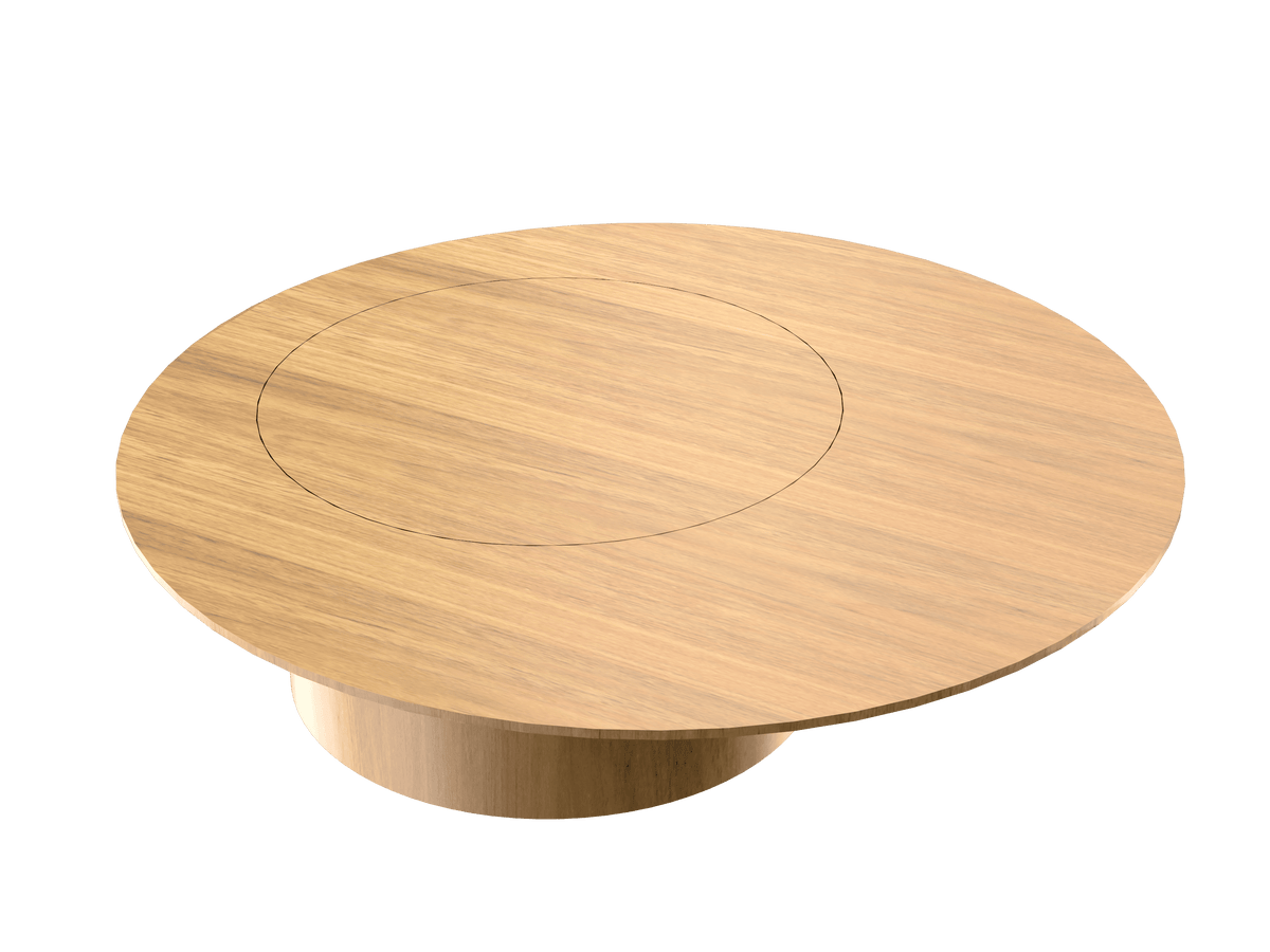 Accord Lighting F1046.09 Cylindrical Accord Coffee Table in Louro Freijo
