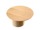 Accord Lighting F1045.09 Cylindrical Accord Coffee Table in Louro Freijo
