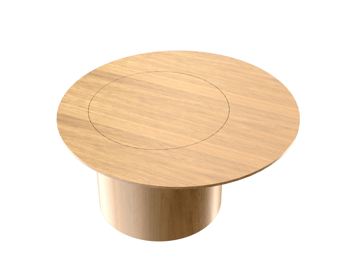 Accord Lighting F1045.09 Cylindrical Accord Coffee Table in Louro Freijo