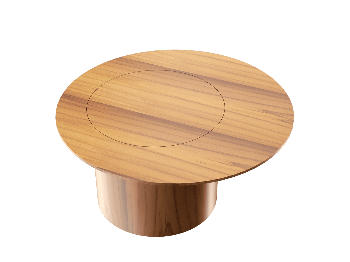 Accord Lighting F1045.12 Cylindrical Accord Coffee Table in Teak