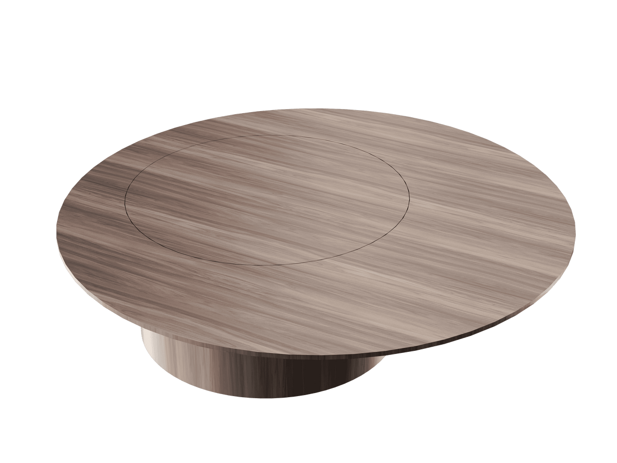 Accord Lighting F1046.18 Cylindrical Accord Coffee Table in American Walnut