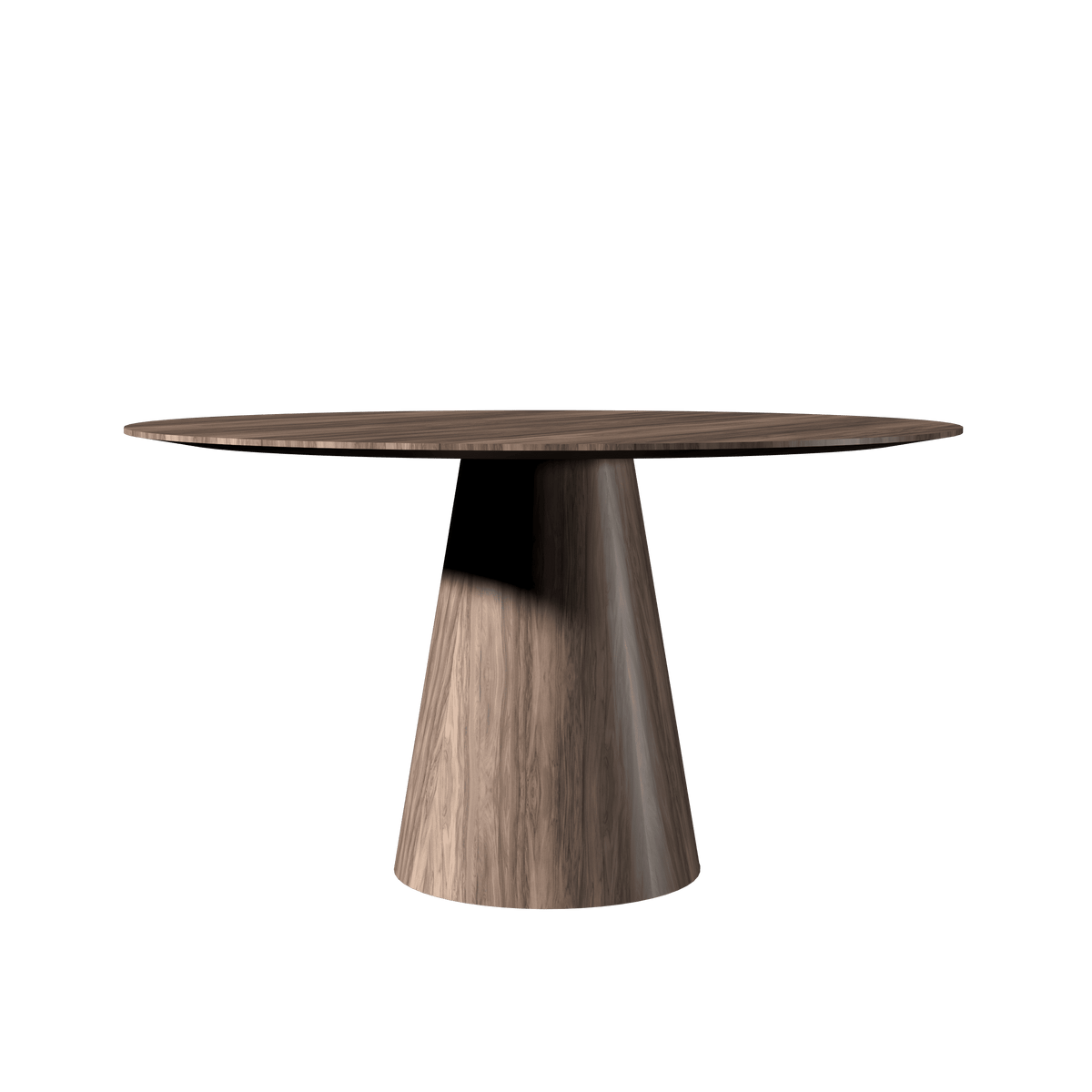 Table de salle à manger Accord Lighting F1056.18 Conic Accord, plateau plat en noyer américain