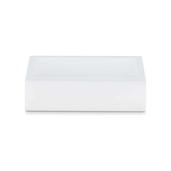 Porte-savon blanc glacé