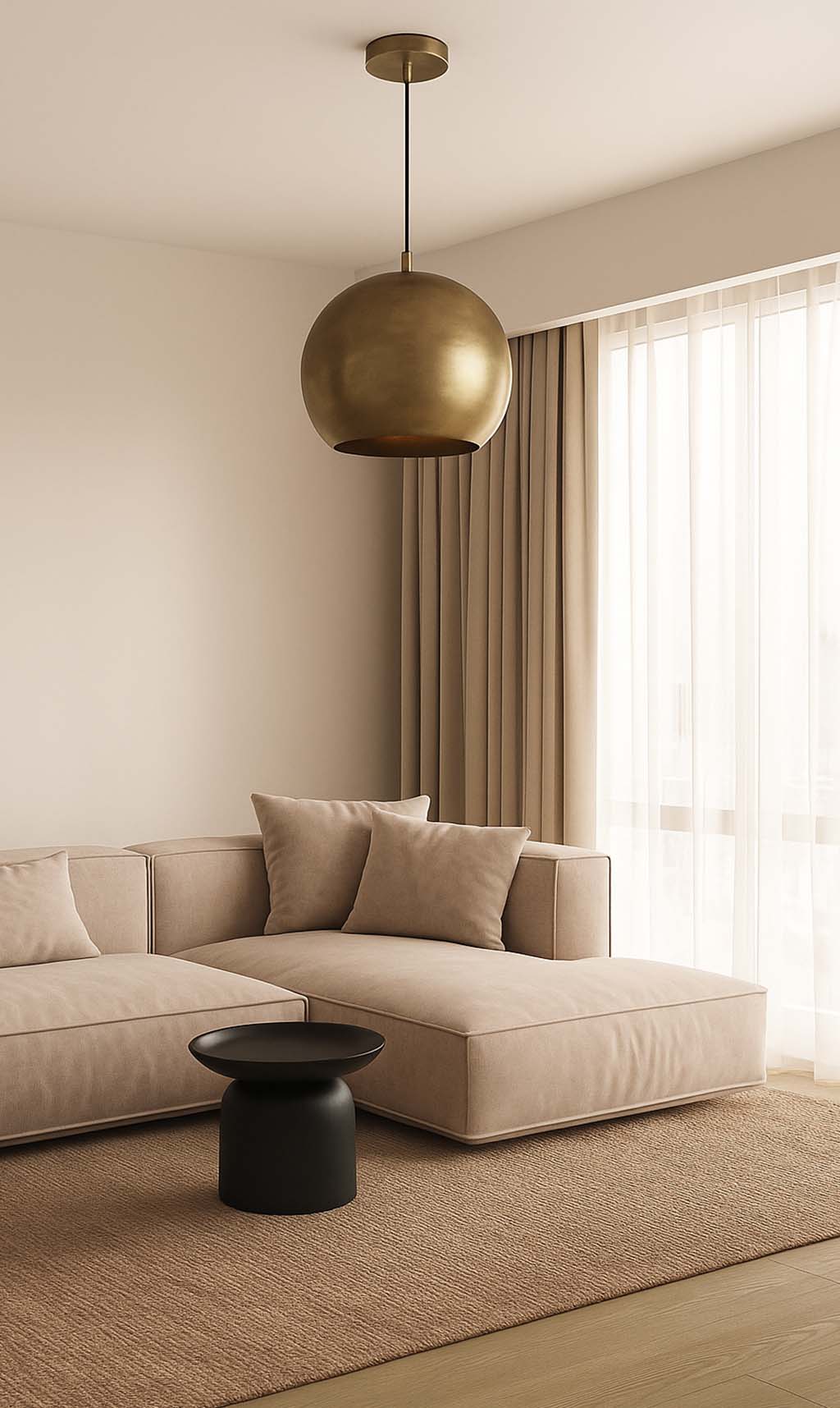 Dounia Home - DH-MISPENLIG-SM-NIK - Mishal Pendant Light - Brushed Nickel Silver