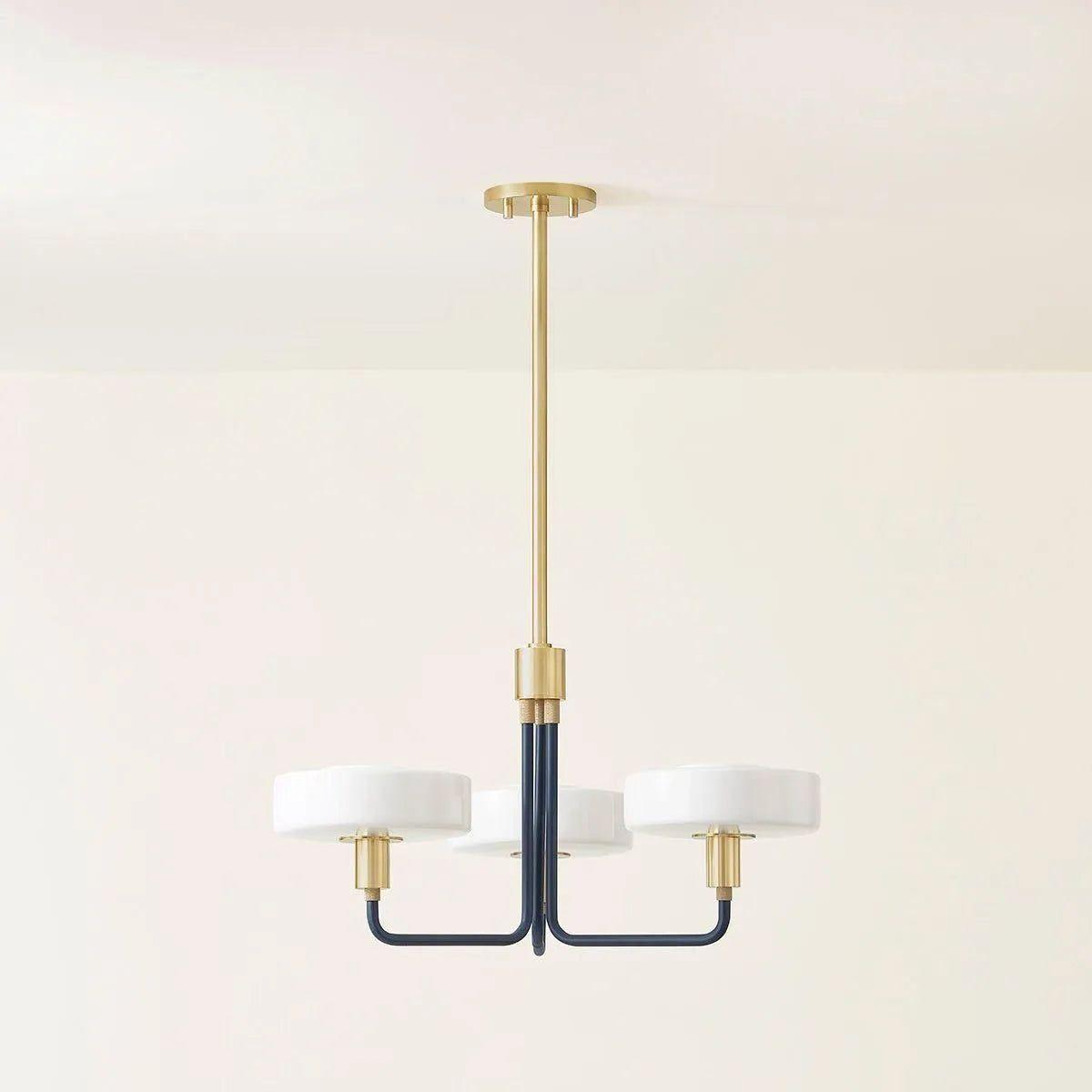 Mitzi - Aston Chandelier - H886803-AGB/SBL | Montreal Lighting & Hardware