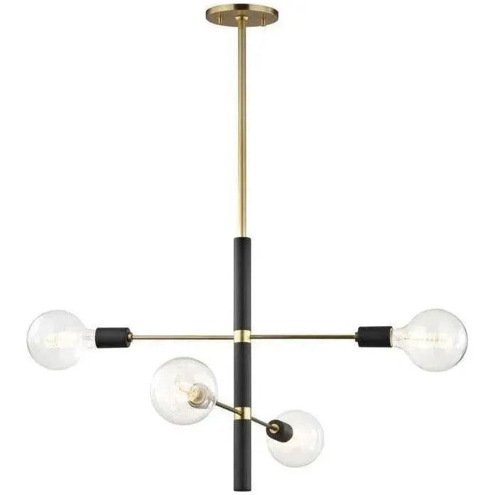 Mitzi - Astrid Chandelier - H178804-AGB/BK | Montreal Lighting & Hardware