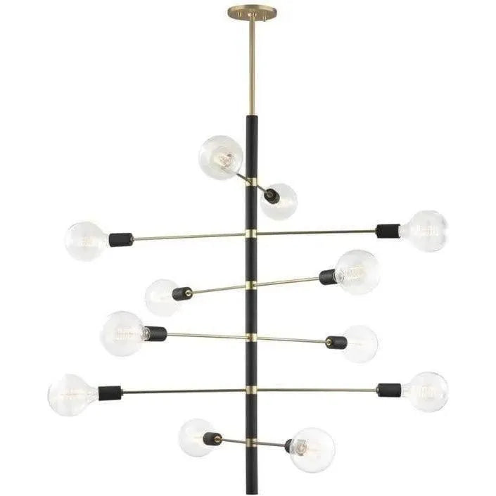Mitzi - Astrid Chandelier - H178812-AGB/BK | Montreal Lighting & Hardware