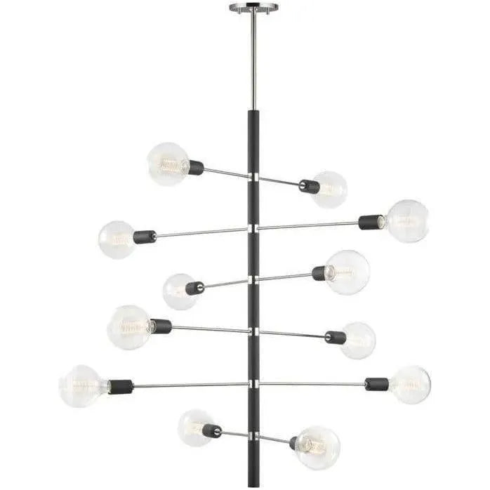 Mitzi - Astrid Chandelier - H178812-PN/BK | Montreal Lighting & Hardware