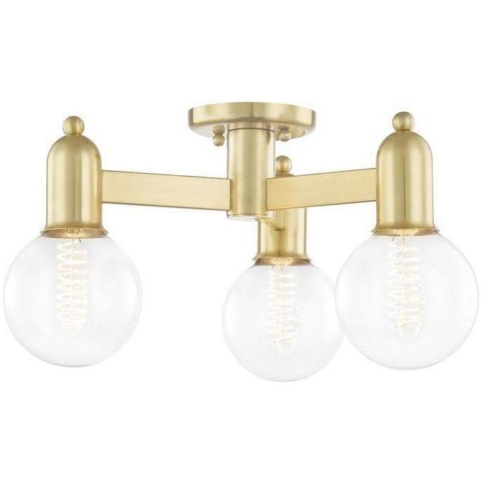 Mitzi - Bryce Semi Flush Mount - H419603-AGB | Montreal Lighting & Hardware