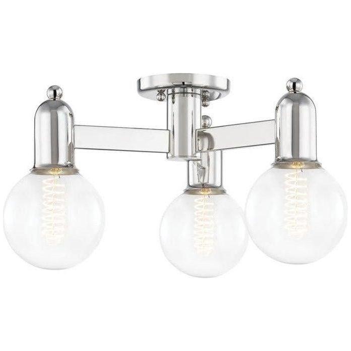 Mitzi - Bryce Semi Flush Mount - H419603-PN | Montreal Lighting & Hardware