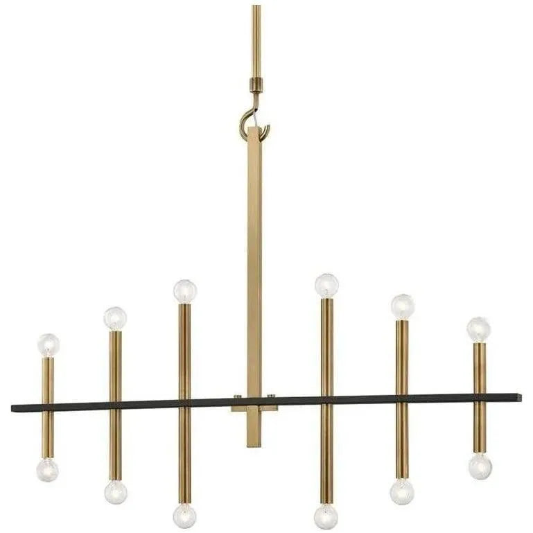 Mitzi - Colette Chandelier - H296812-AGB/BK | Montreal Lighting & Hardware
