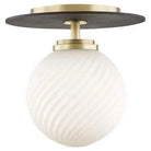 Mitzi - Ellis Flush Mount - H200501S-AGB/BK | Montreal Lighting & Hardware
