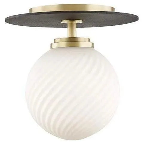 Mitzi - Ellis Flush Mount - H200501S-AGB/BK | Montreal Lighting & Hardware