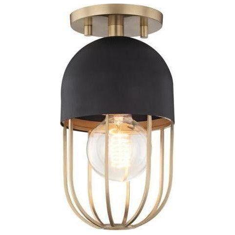 Mitzi - Haley Flush Mount - H145601-AGB/BK | Montreal Lighting & Hardware