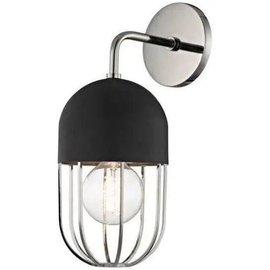 Mitzi - Haley Wall Sconce - H145101-PN/BK | Montreal Lighting & Hardware