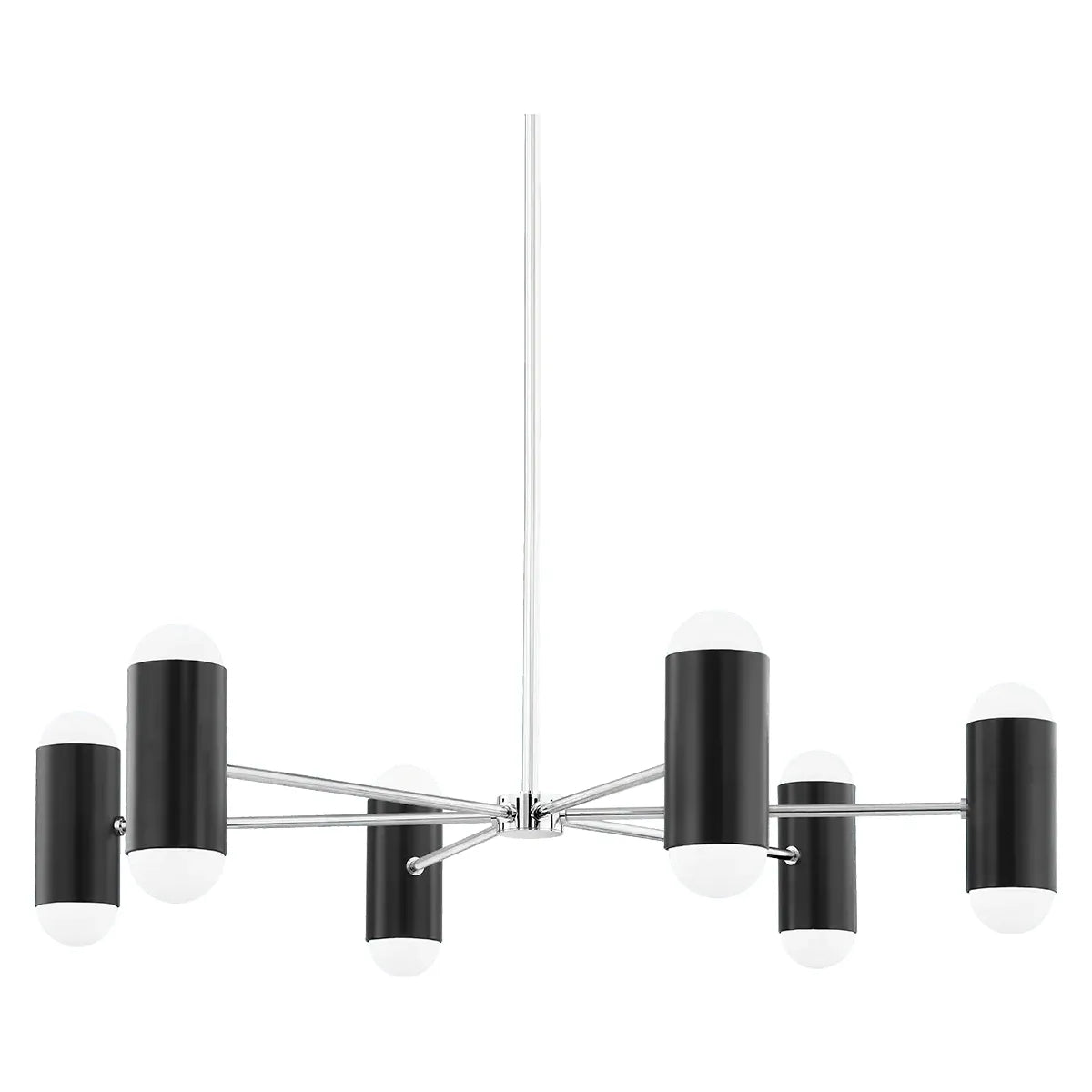 Mitzi - Kira Chandelier - H484812-PN/SBK | Montreal Lighting & Hardware