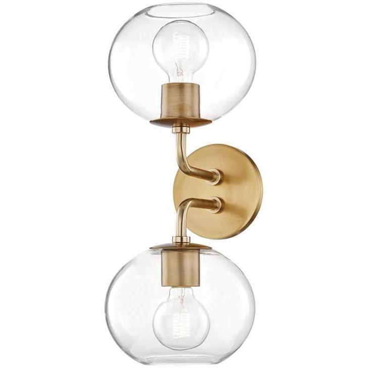Mitzi - Margot Double Wall Sconce - H270102-AGB | Montreal Lighting & Hardware