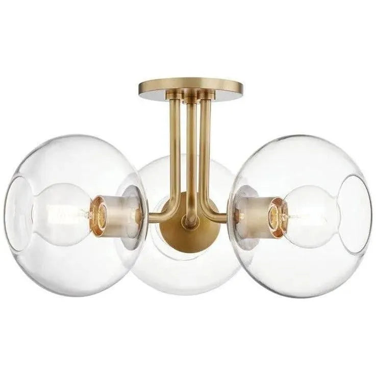 Mitzi - Margot Triple Semi Flush Mount - H270603-AGB | Montreal Lighting & Hardware