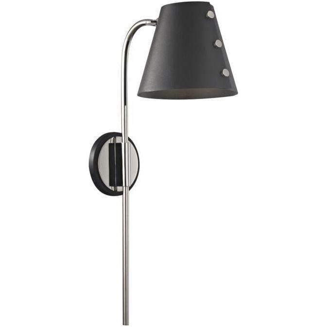 Mitzi - Meta Wall Sconce With Plug - HL174201-PN/BK | Montreal Lighting & Hardware