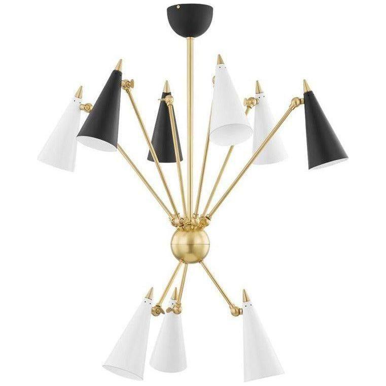 Mitzi - Moxie Chandelier - H441809-AGB/BKWH | Montreal Lighting & Hardware