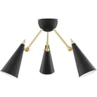 Mitzi - Moxie Semi Flush Mount - H441603-AGB/BK | Montreal Lighting & Hardware
