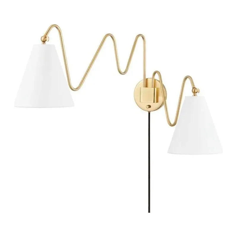 Mitzi - Onda Double Murale - HL699102-AGB | Montreal Luminaire & Quincaillerie