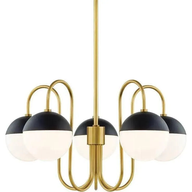 Mitzi - Renee Chandelier - H344805-AGB/BK | Montreal Lighting & Hardware
