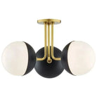 Mitzi - Renee Semi Flush Mount - H344603-AGB/BK | Montreal Lighting & Hardware