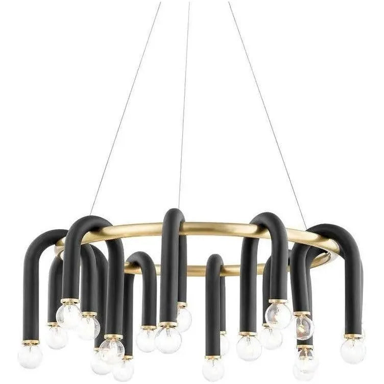 Mitzi - Whit Chandelier - H382820-AGB/BK | Montreal Lighting & Hardware