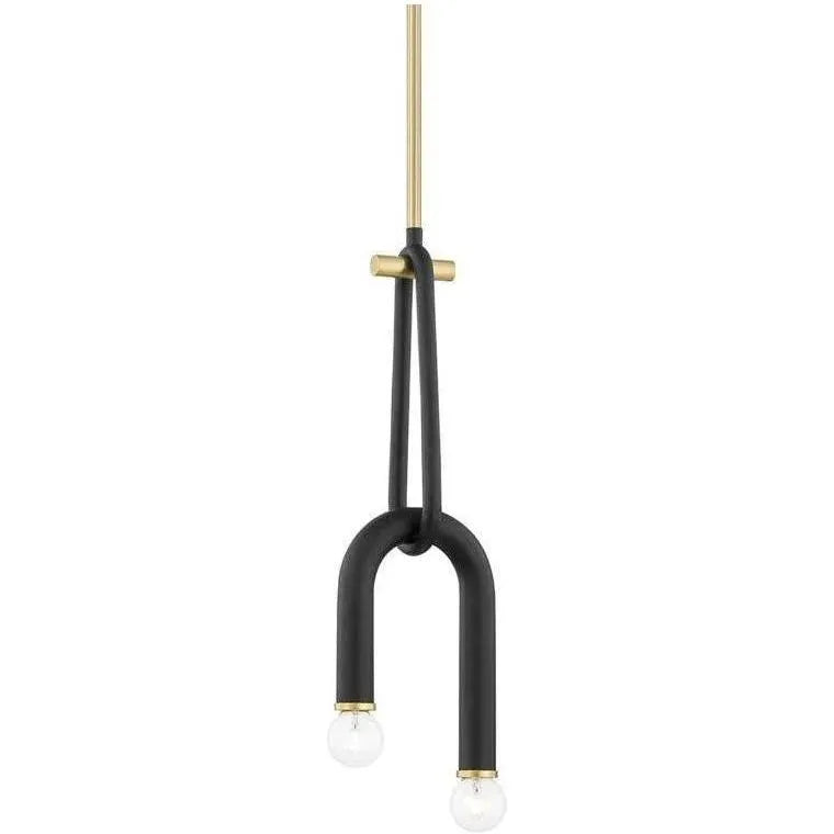 Mitzi - Whit Pendant - H382702-AGB/BK | Montreal Lighting & Hardware