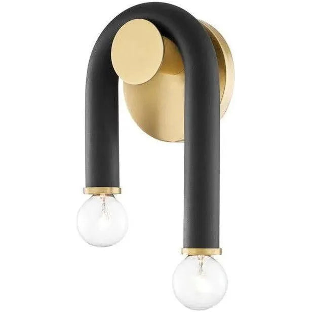 Mitzi - Whit Wall Sconce - H382102-AGB/BK | Montreal Lighting & Hardware