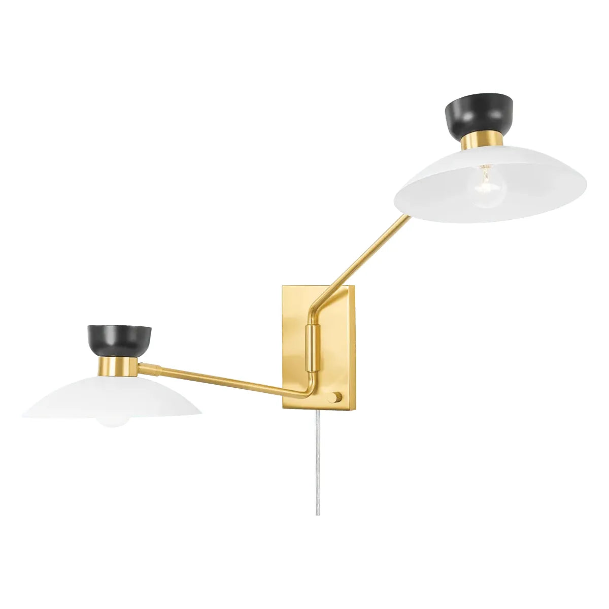 Mitzi - Whitley Wall Sconce Plug In - HL481202-AGB | Montreal Lighting & Hardware