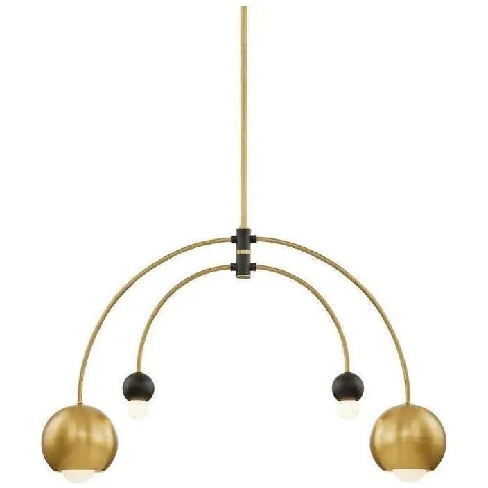 Mitzi - Willow Chandelier - H348804-AGB/BK | Montreal Lighting & Hardware