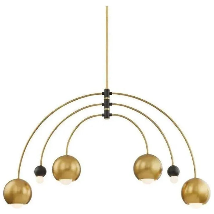 Mitzi - Willow Chandelier - H348806-AGB/BK | Montreal Lighting & Hardware
