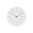Arne Jacobsen Clocks 43620 Bankers Wall Clock in White/Black/Red
