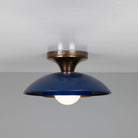 Mullan Lighting MLCF122 Marrakesh Ceiling Light in Ant. Brass & Sapphire Blue