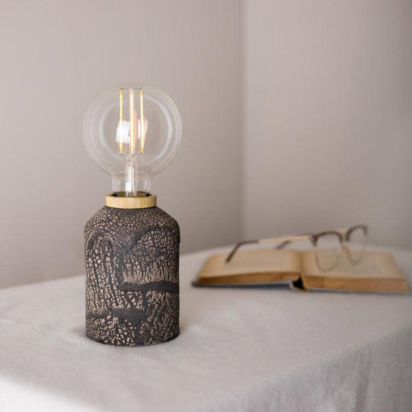Bixa Table Lamp - Black Clay