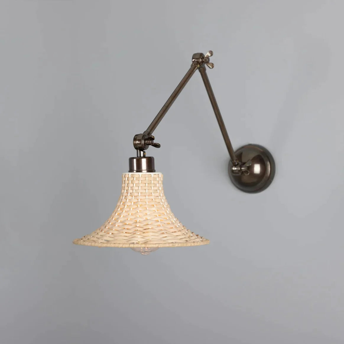 Petite applique murale en rotin Savannah