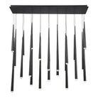 Modern Forms - Cascade LED Crystal Linear Pendant, 23-Light - PD-41723L-BK | Montreal Lighting & Hardware