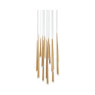 Modern Forms - Cascade LED Crystal Multi-Light Pendant, 15-Light - PD-41715R-AB | Montreal Lighting & Hardware