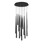 Modern Forms - Cascade LED Crystal Multi-Light Pendant, 15-Light - PD-41715R-BK | Montreal Lighting & Hardware