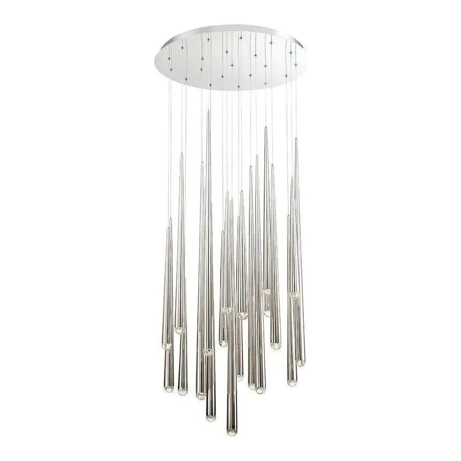 Modern Forms - Cascade LED Crystal Multi-Light Pendant, 21-Light - PD-41721R-PN | Montreal Lighting & Hardware