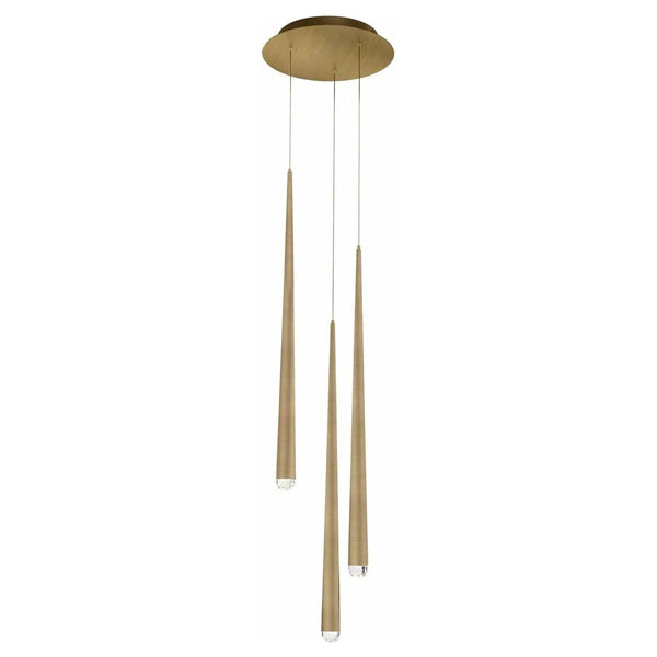Cascade DEL Cristal Suspendu multi-luminaire, 5 lumières