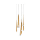 Modern Forms - Cascade LED Crystal Multi-Light Pendant, 9-Light - PD-41709R-AB | Montreal Lighting & Hardware