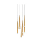 Modern Forms - Cascade LED Crystal Multi-Light Pendant, 9-Light - PD-41709R-AB | Montreal Lighting & Hardware