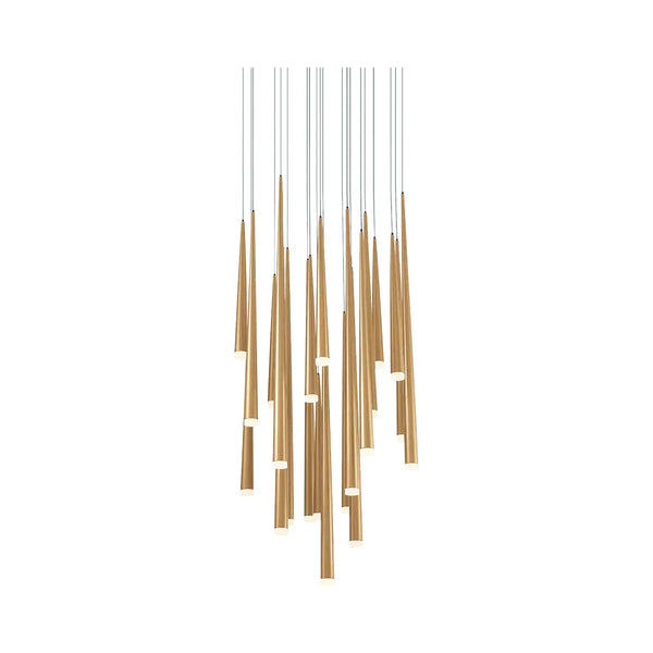 Cascade DEL Suspendu multi-luminaire, 21 lumières
