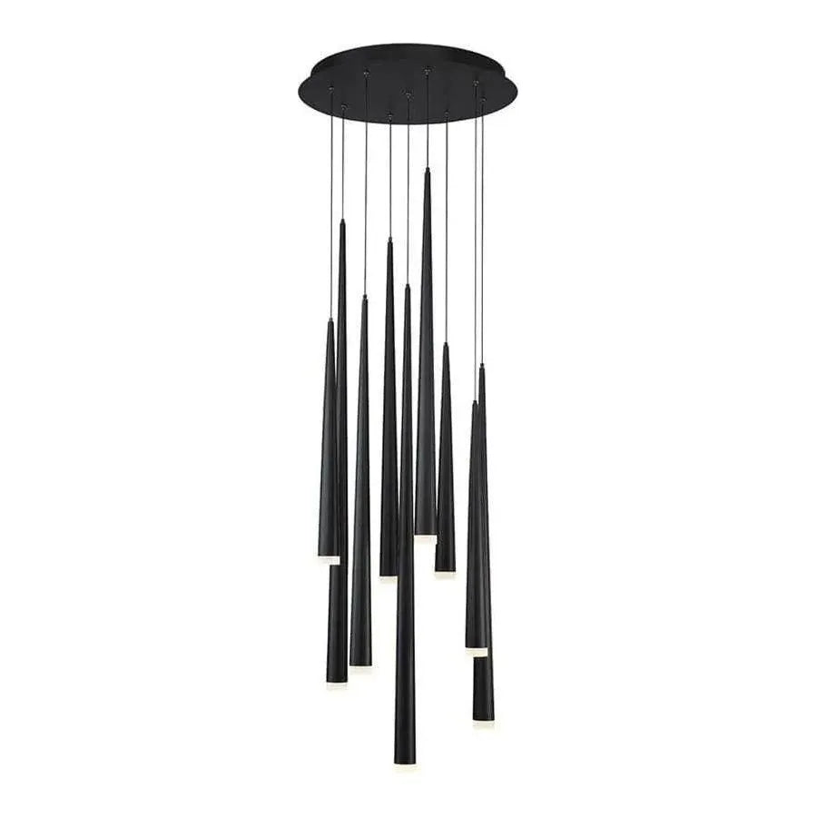 Modern Forms - Cascade LED Multi-Light Pendant, 9-Light - PD-41809R-BK | Montreal Lighting & Hardware