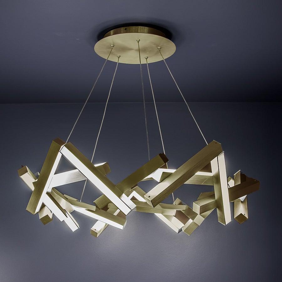 Modern Forms - Chaos LED Chandelier - PD-64834-AB | Montreal Lighting & Hardware