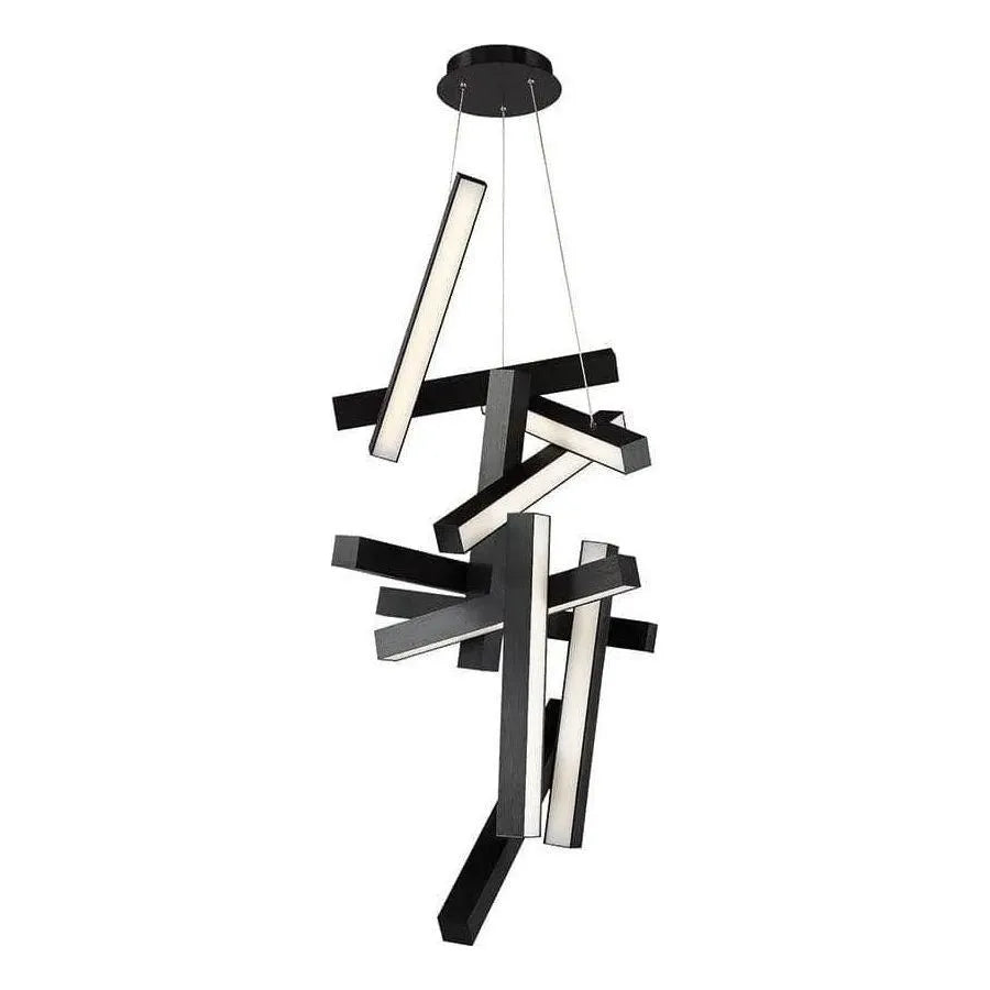 Modern Forms - Chaos LED Vertical Chandelier - PD-64849-BK | Montreal Lighting & Hardware